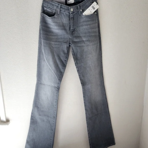 7 for All Mankind Kimmie Bootcut/Slim Illusion Grey Jeans Size 28 - Picture 1 of 9